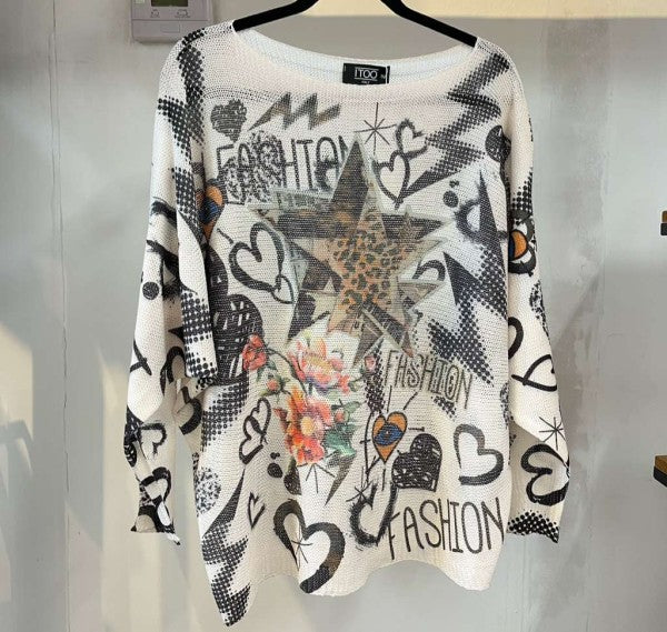 Printed Knitted Top
