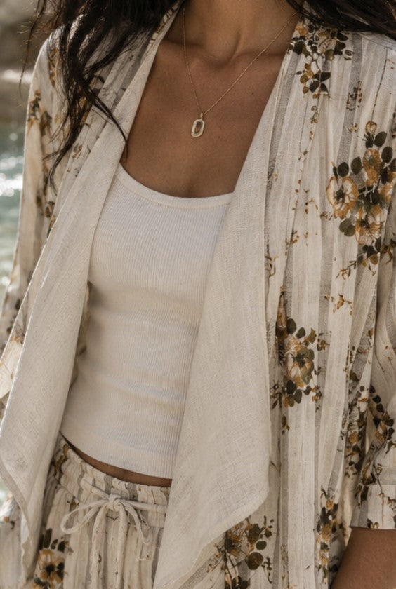 Floral Linen Lounge Set
