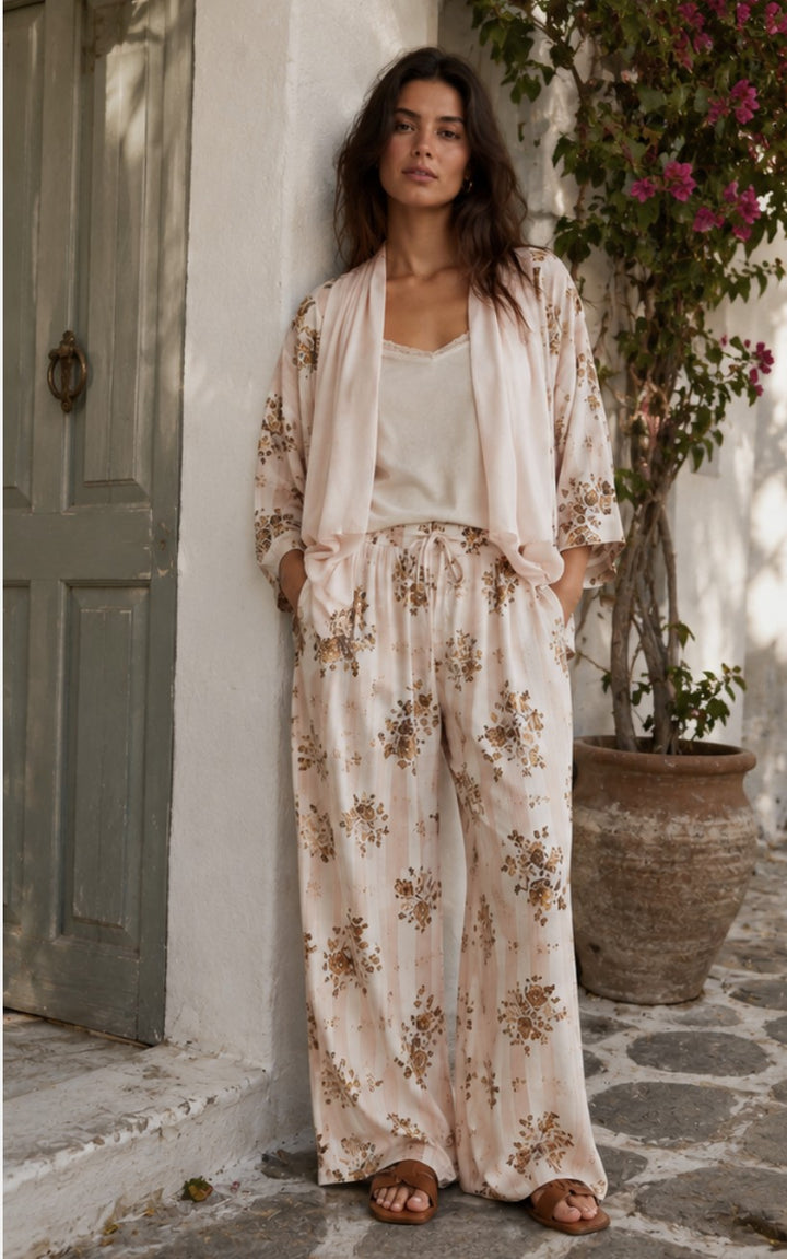 Floral Linen Lounge Set