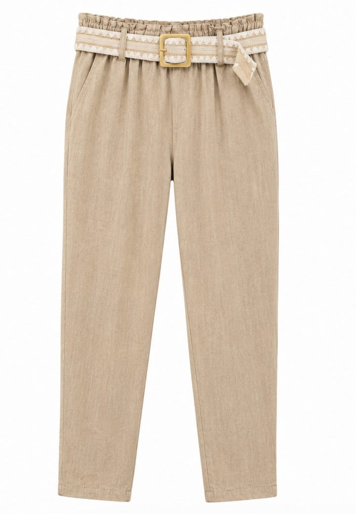 Relaxed Linen Wide-Leg Pants