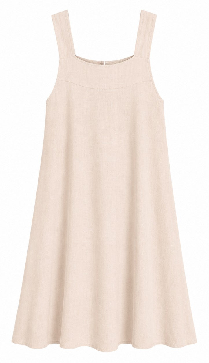 Linen A-Line Maxi Dress