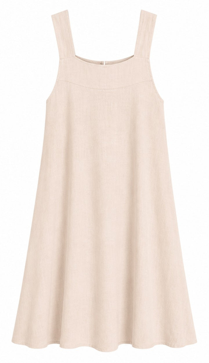 Linen A-Line Maxi Dress