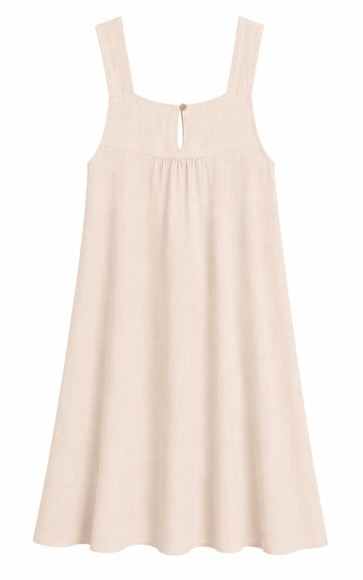 Linen A-Line Maxi Dress