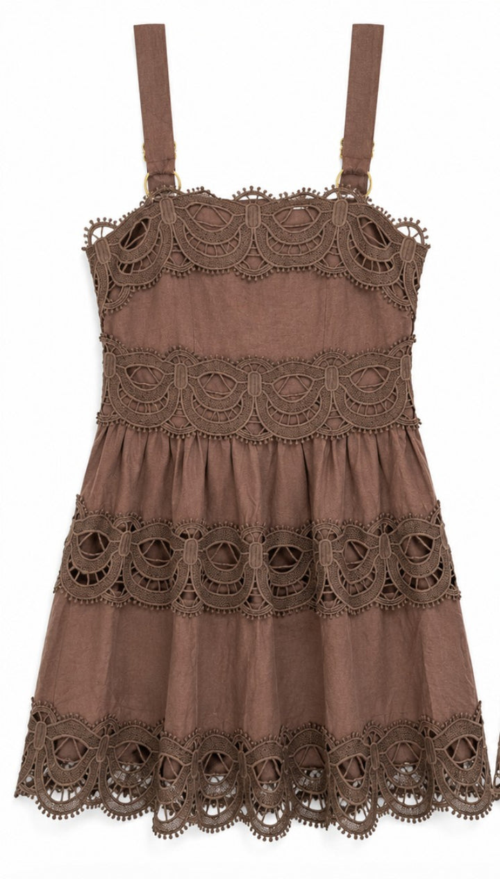Crochet Lace Mini Dress