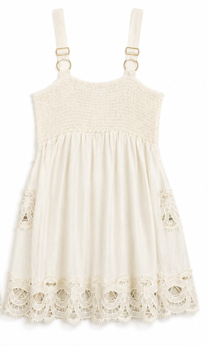 Crochet Lace Mini Dress