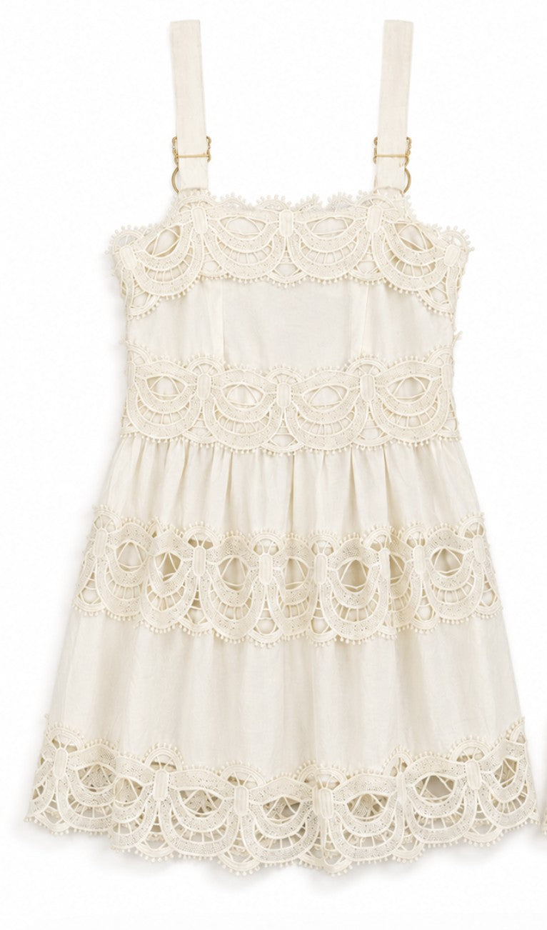 Crochet Lace Mini Dress
