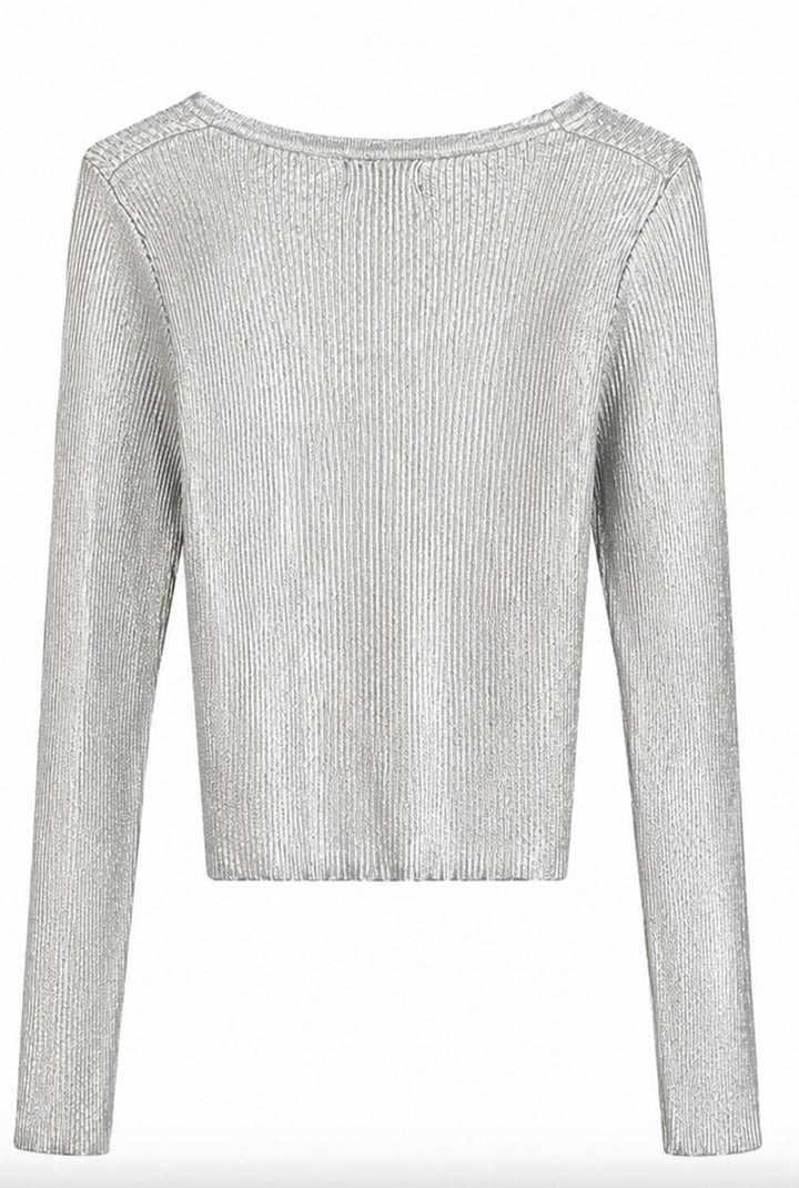 Metallic Knit Cardigan