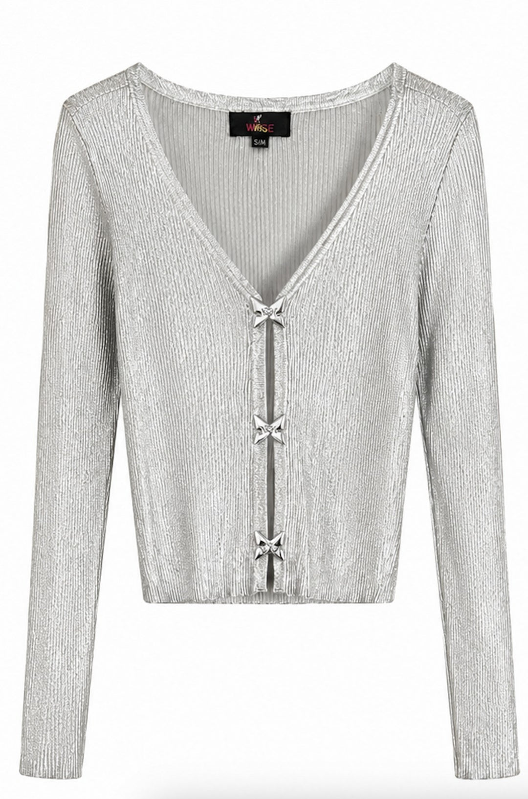 Metallic Knit Cardigan