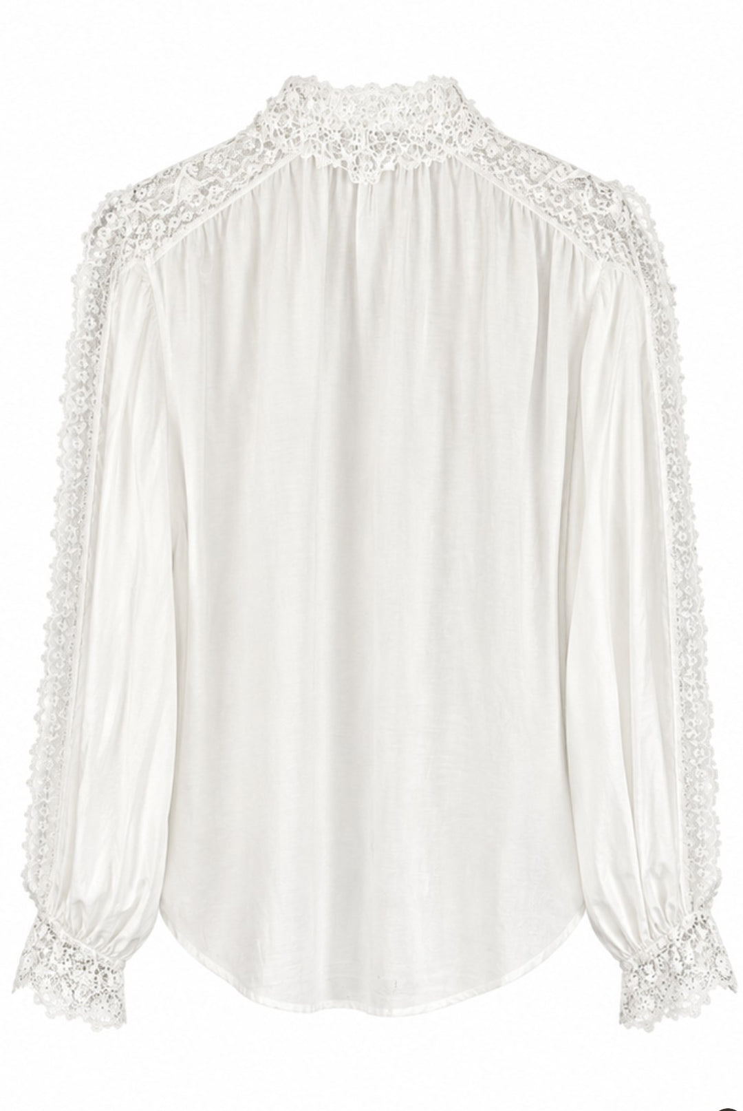 Vintage Style Lace Button-Up Blouse