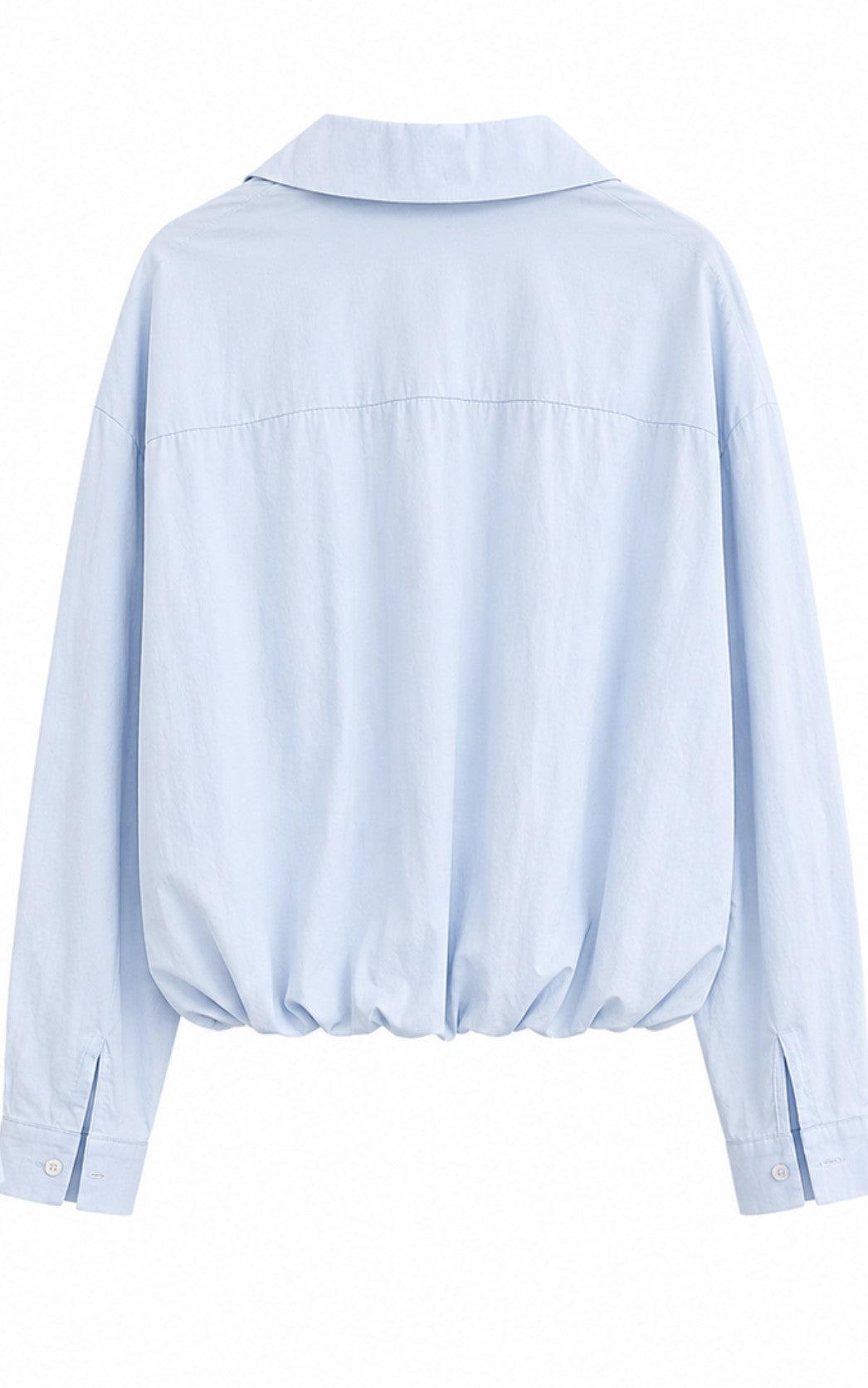 Layered Lace Trim Bubble Hem Shirt