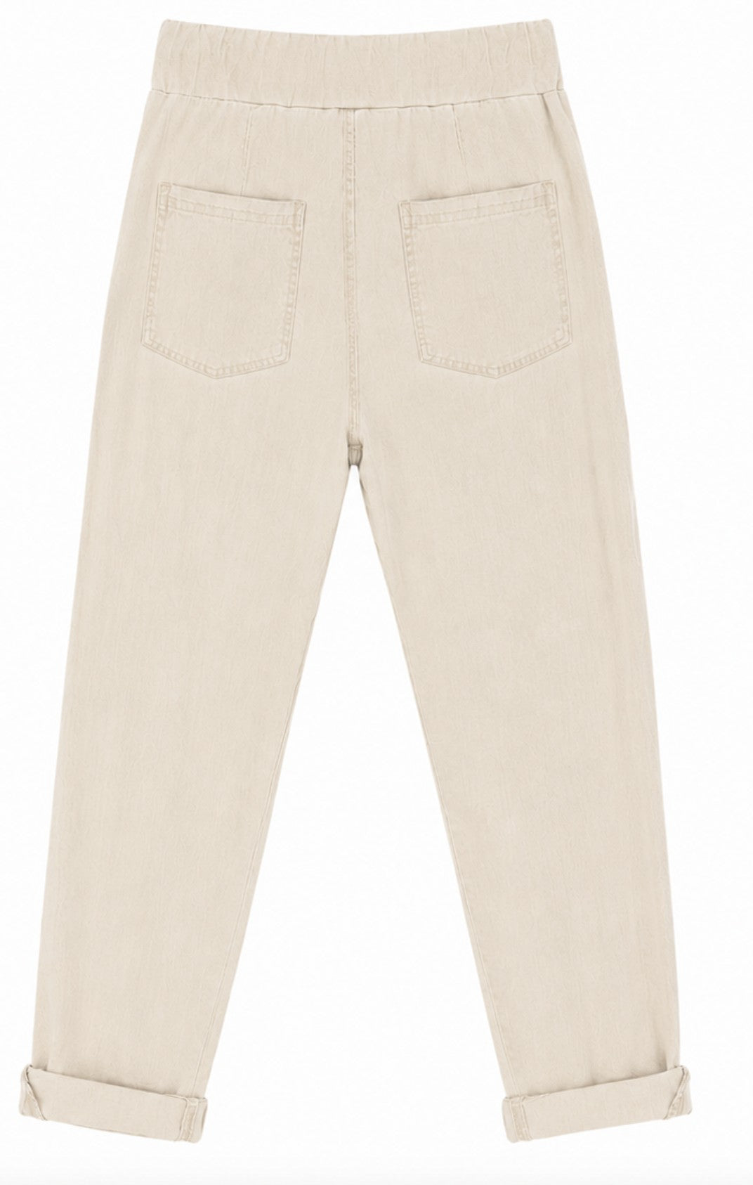 Graphic Drawstring Denim Jogger Pants