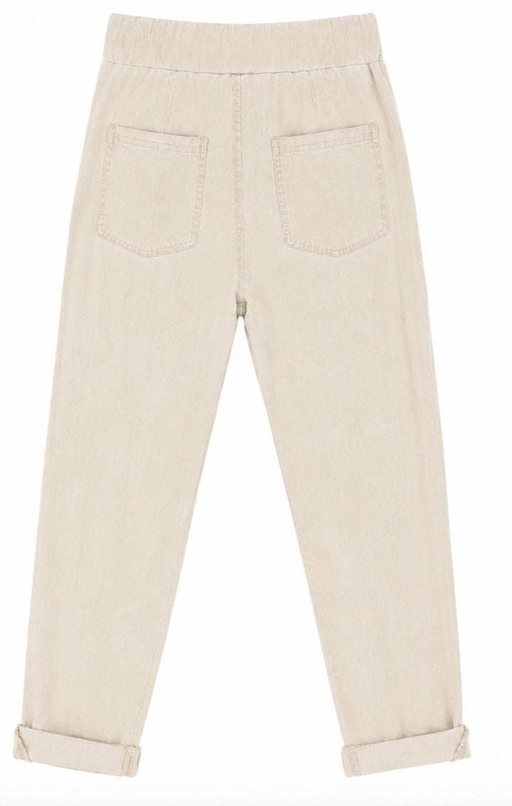 Graphic Drawstring Denim Jogger Pants