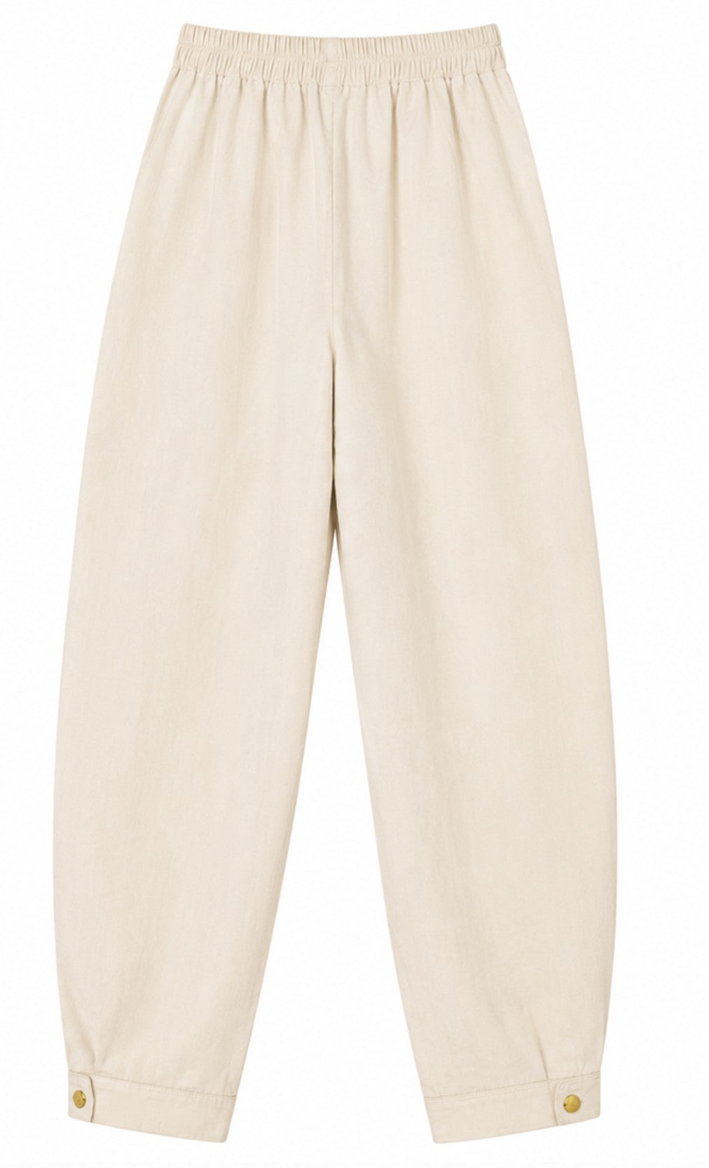 Wide-Leg Utility Pants with Gold Hardware