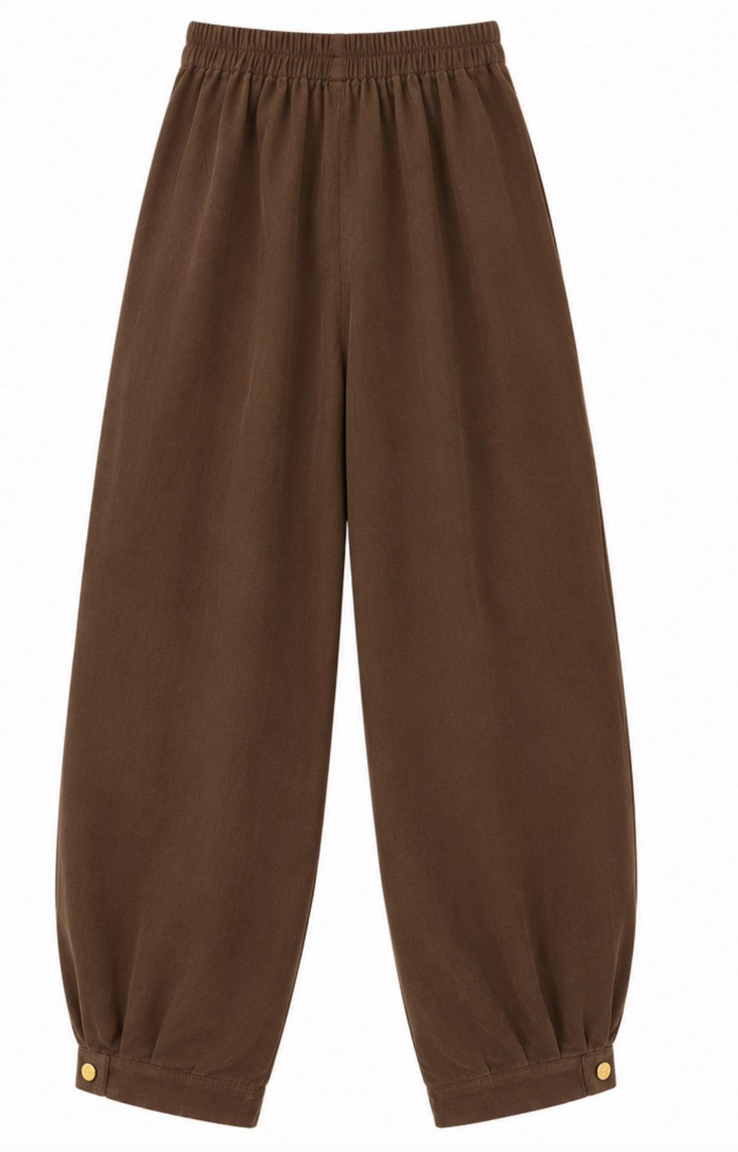 Wide-Leg Utility Pants with Gold Hardware
