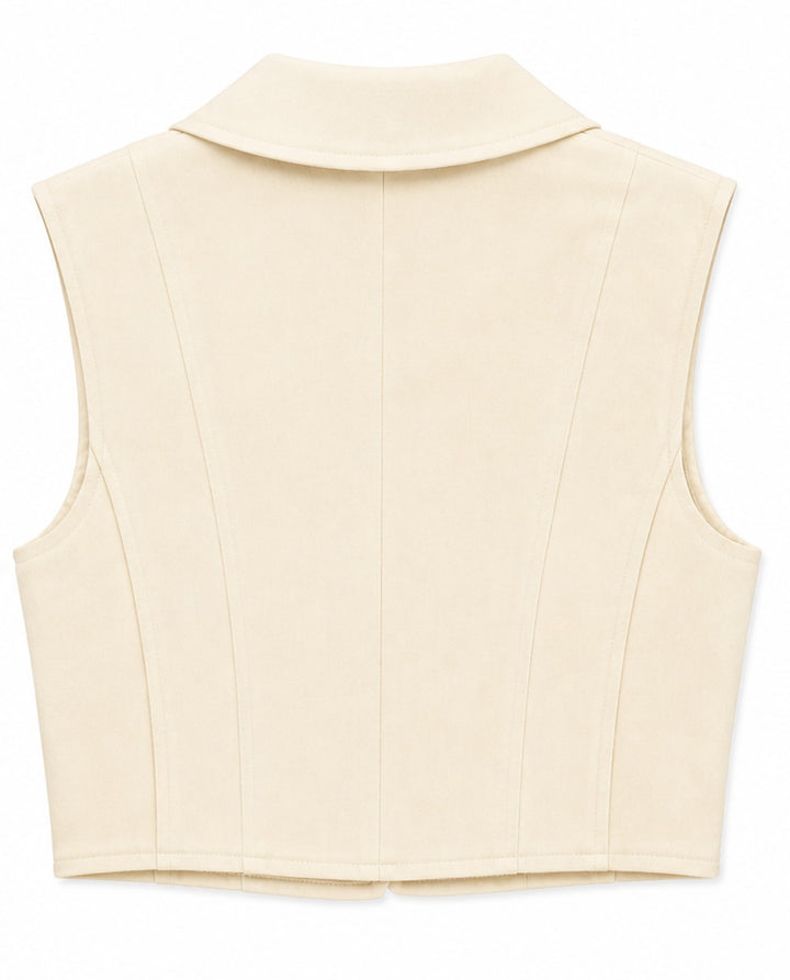 Golden Detail Vest & Skort Set