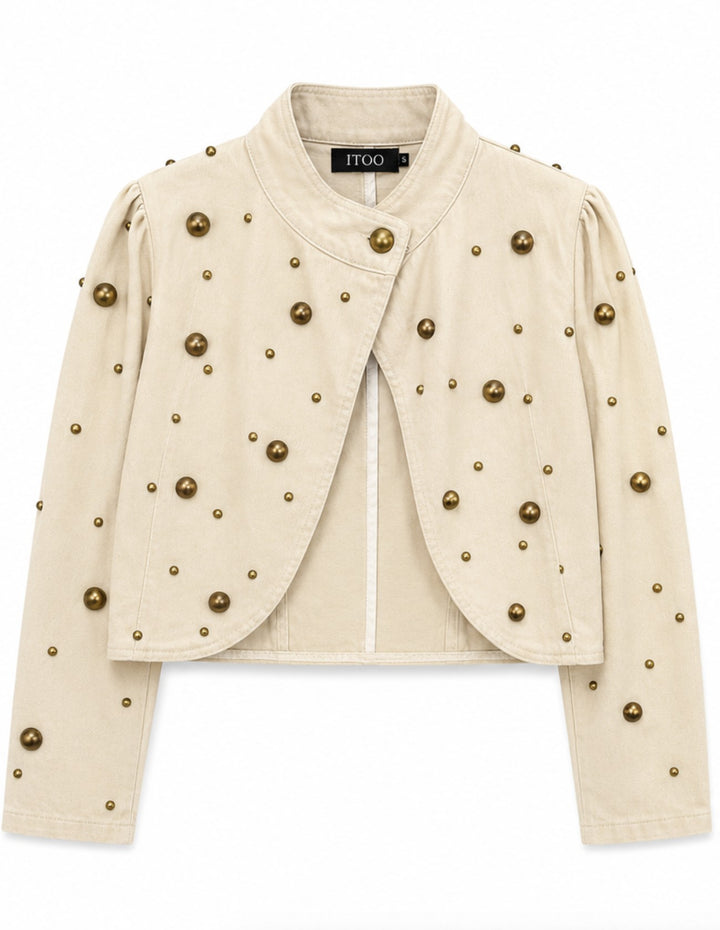 Studded Cropped Jacket