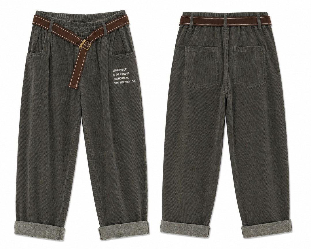 Relaxed Belted Utility Pants