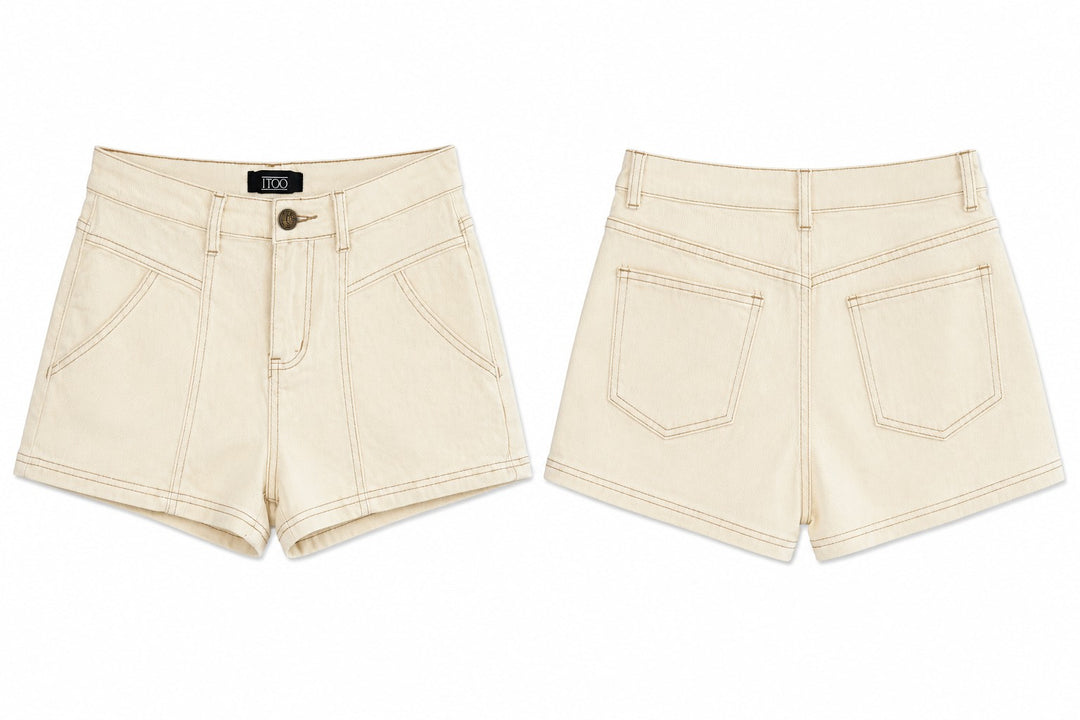 High-Waisted Denim Shorts