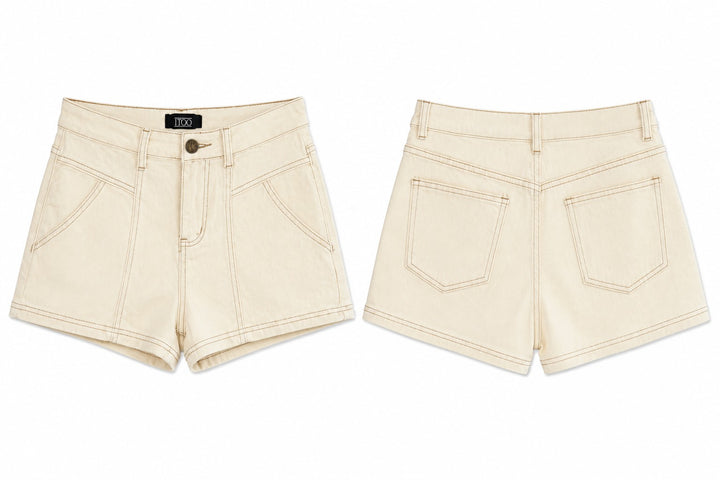 High-Waisted Denim Shorts