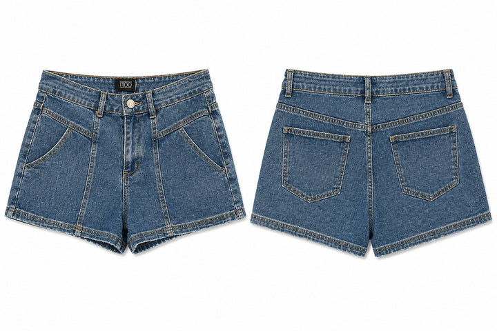 High-Waisted Denim Shorts