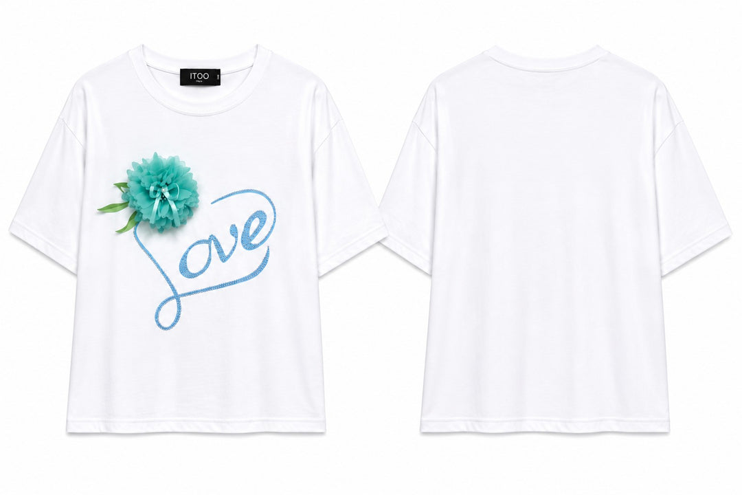 Flower Detail T-Shirt