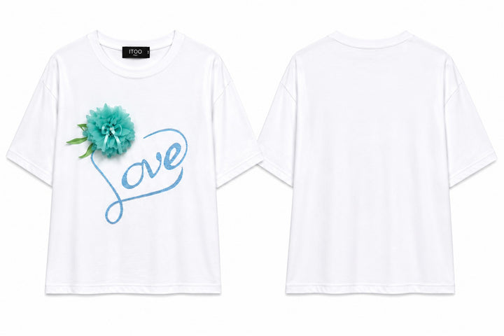 Flower Detail T-Shirt