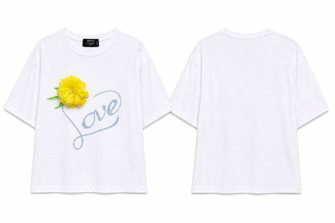 Flower Detail T-Shirt