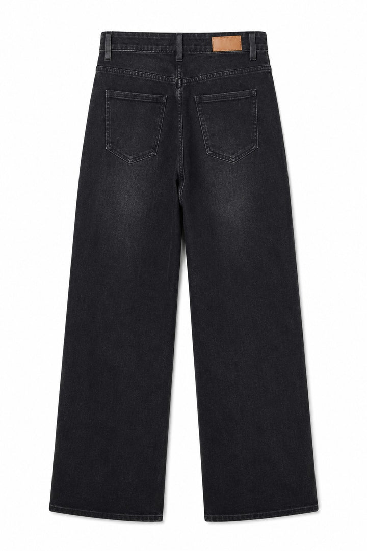 Denim Stretch Wide-Leg Jeans