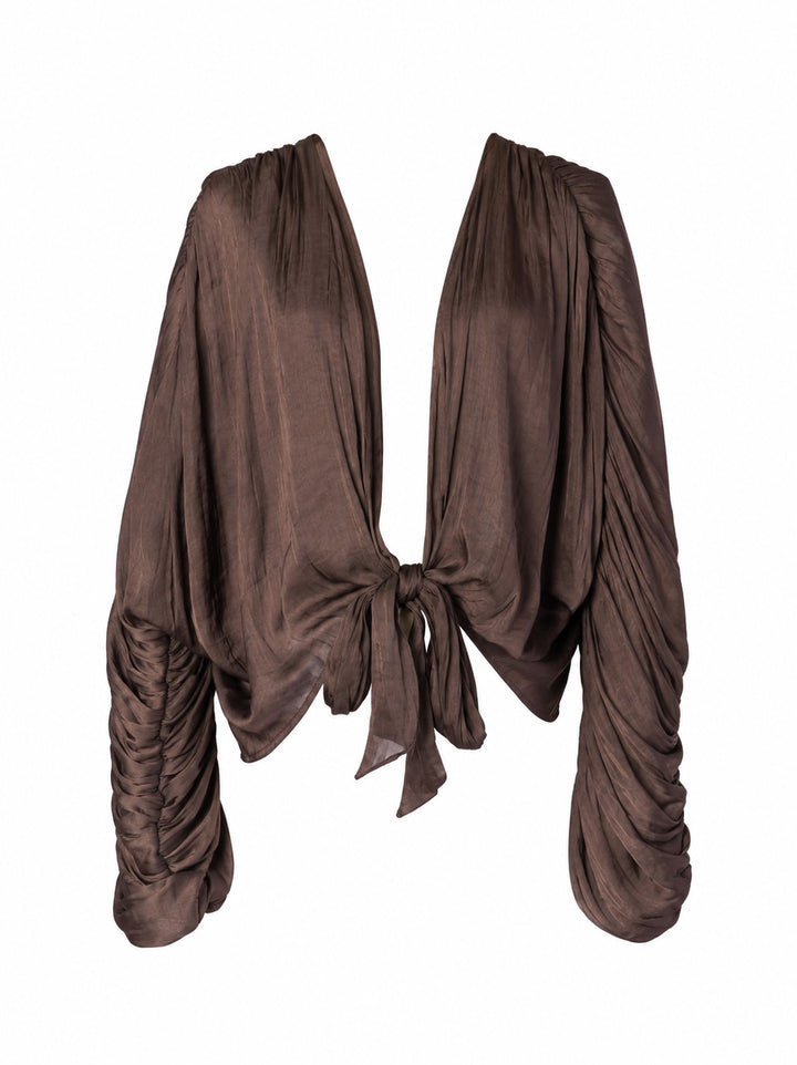 Soft Satin tie blouse