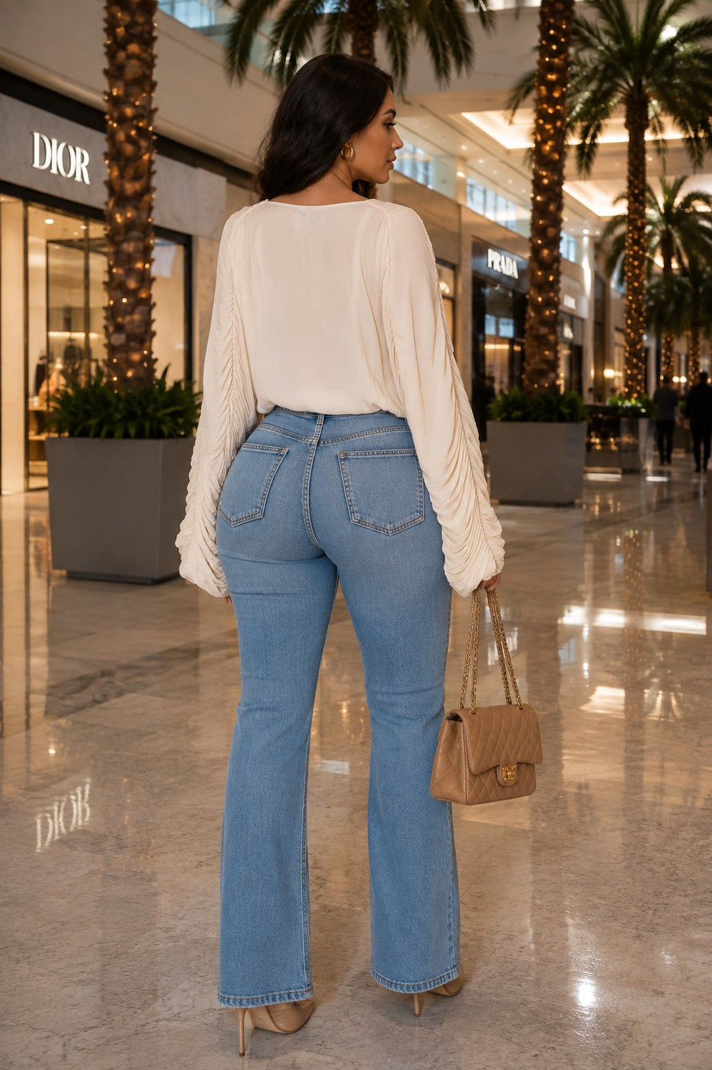 Soft Satin tie blouse