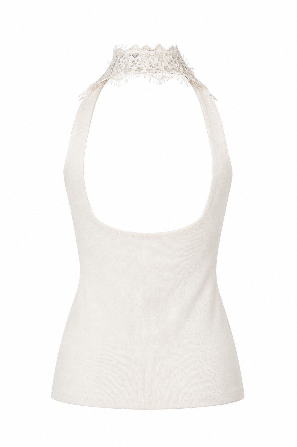 Knitting ribbed lace top