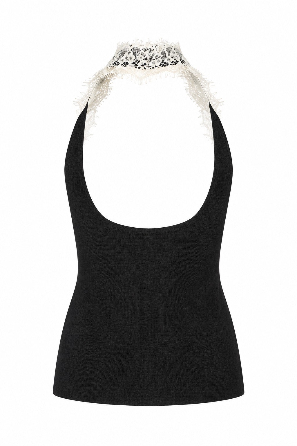 Knitting ribbed lace top