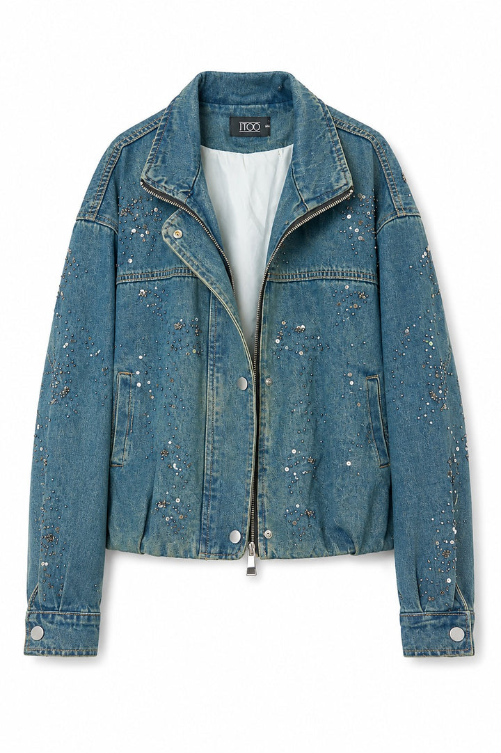 POP STAR BLING MOTO JACKET