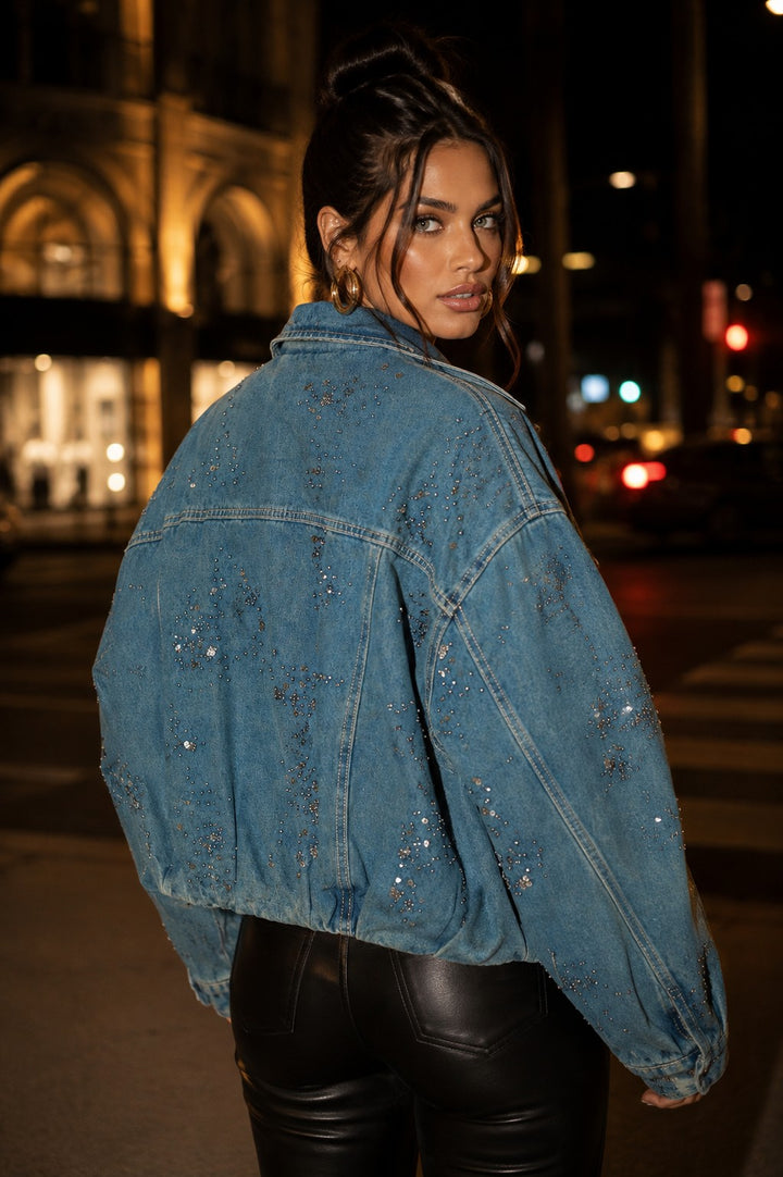 POP STAR BLING MOTO JACKET