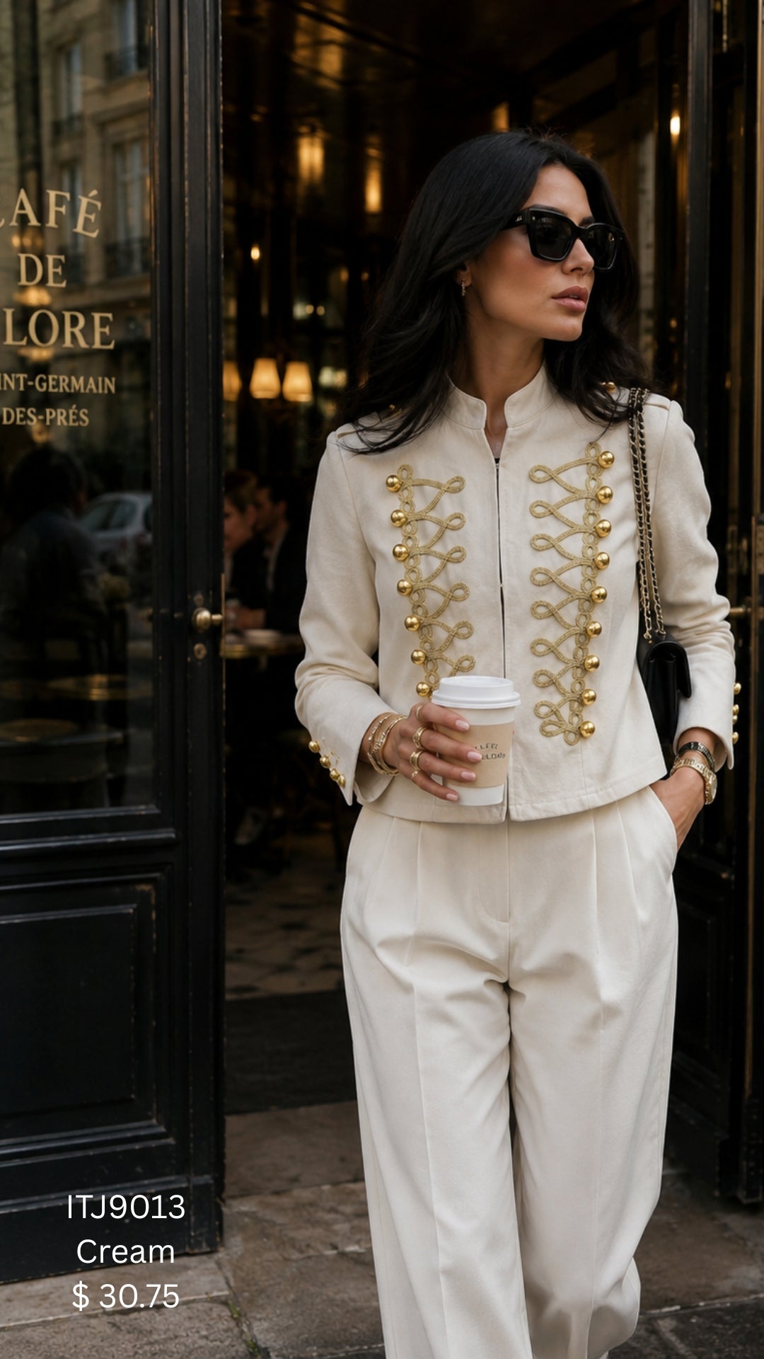 Military-Inspired Embellished Jacket (6 ps per pack)