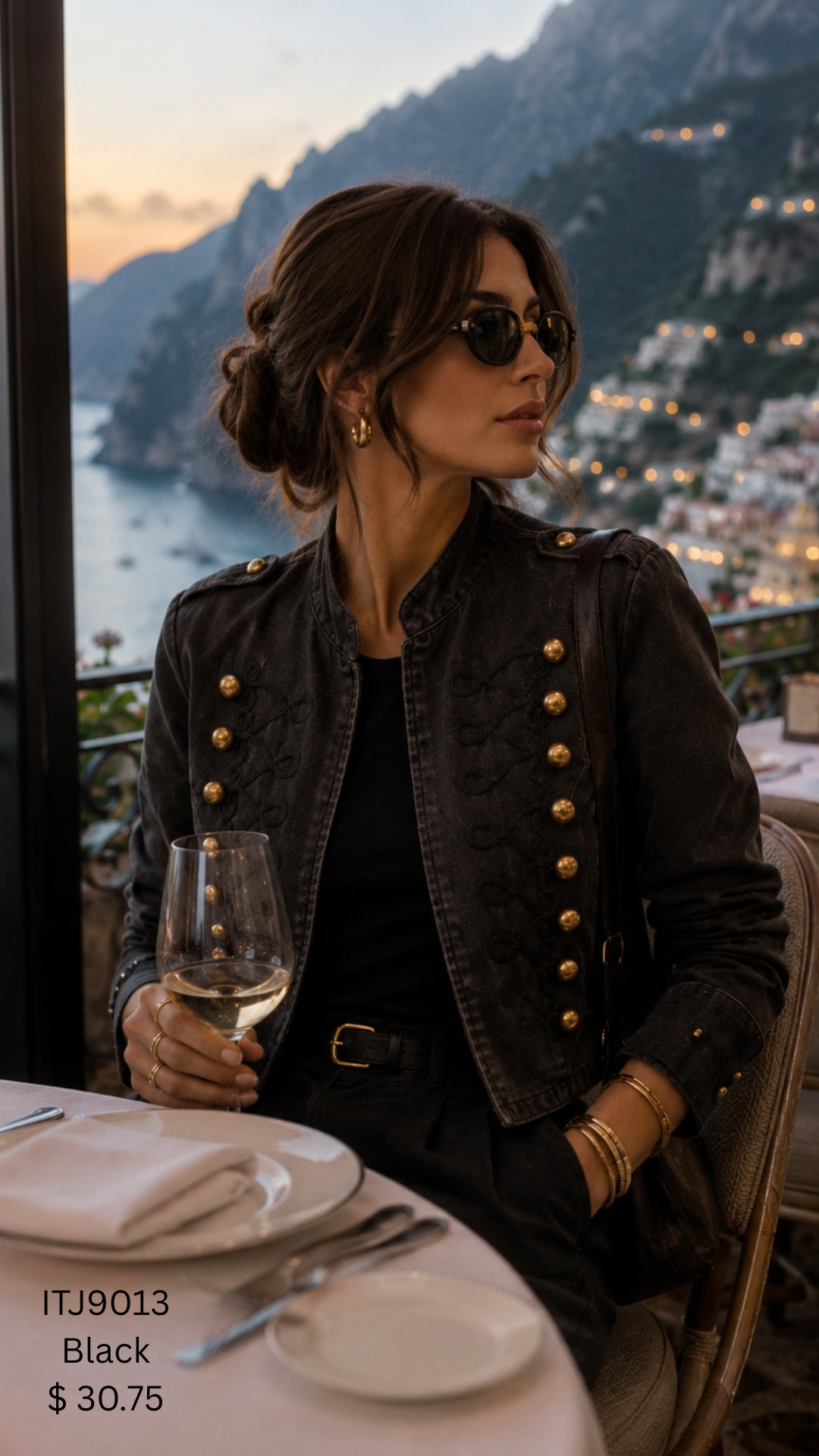 Military-Inspired Embellished Jacket (6 ps per pack)