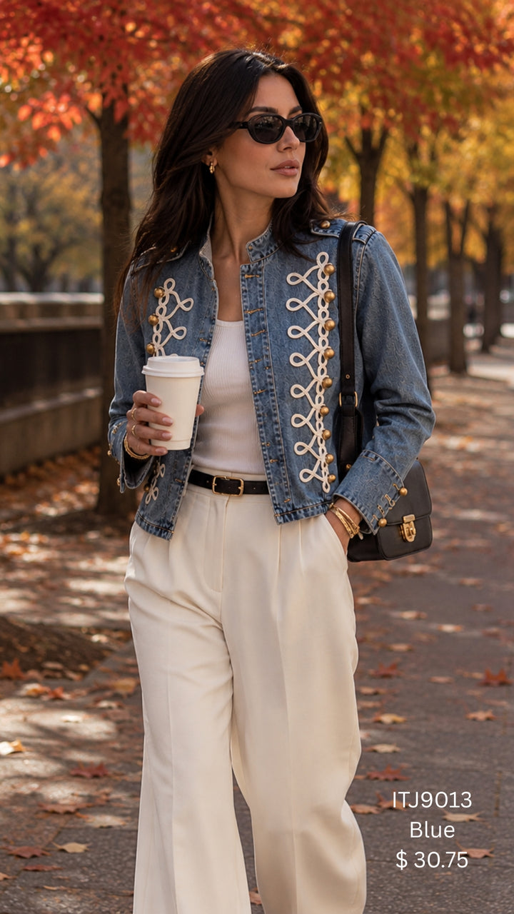 Military-Inspired Embellished Jacket (6 ps per pack)
