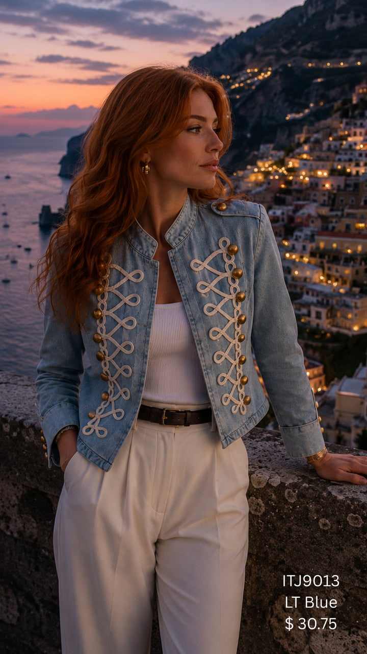 Military-Inspired Embellished Jacket (6 ps per pack)