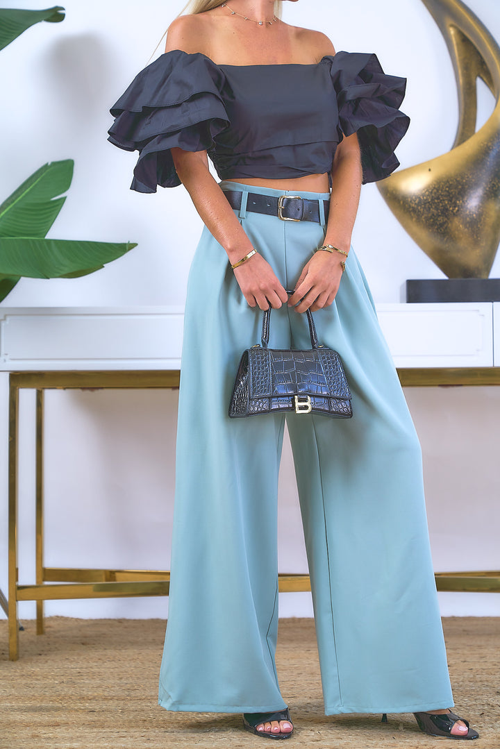 High Rise Palazzo Pants