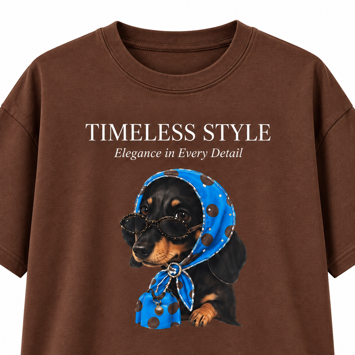 Timeless Style Dachshund Graphic Tee