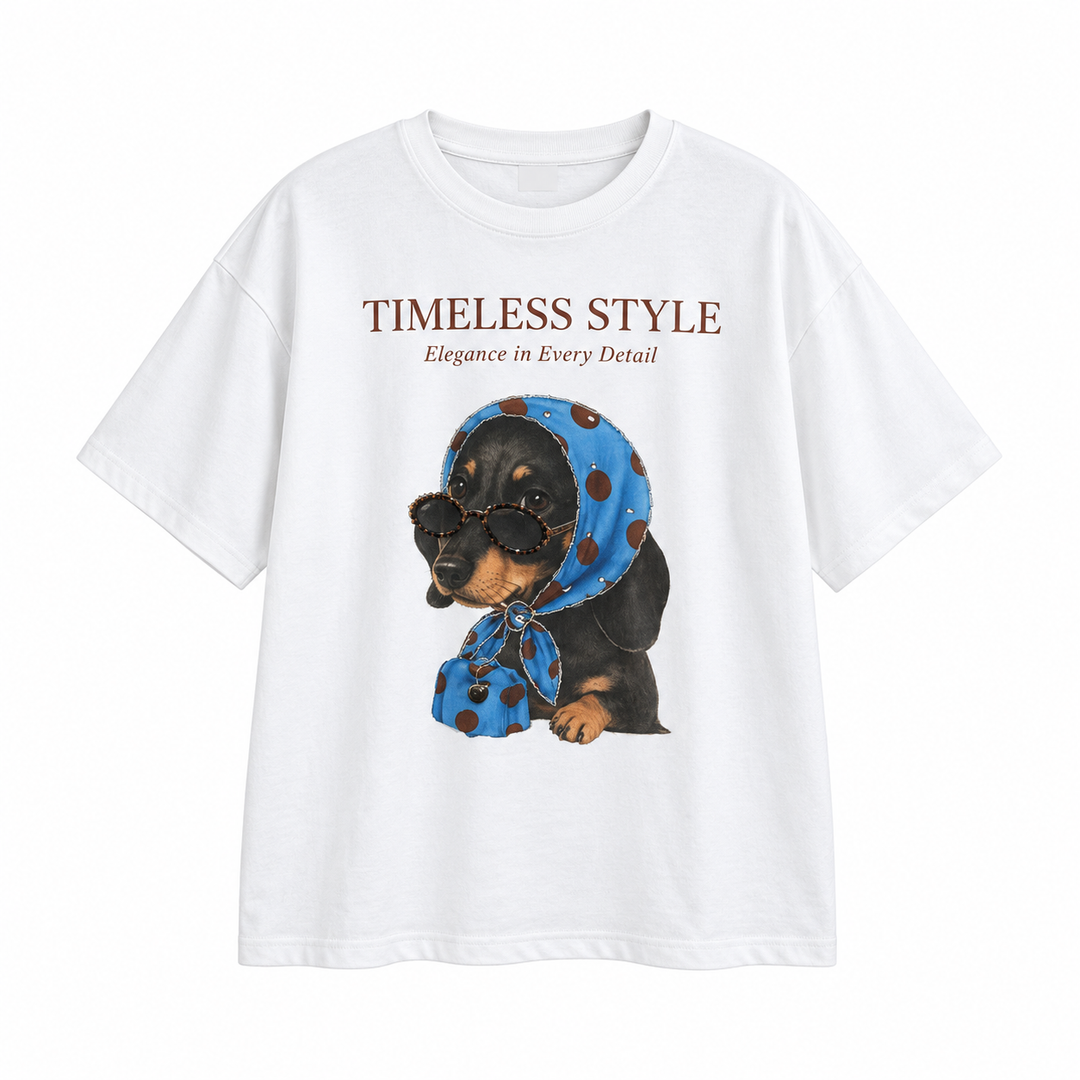 Timeless Style Dachshund Graphic Tee