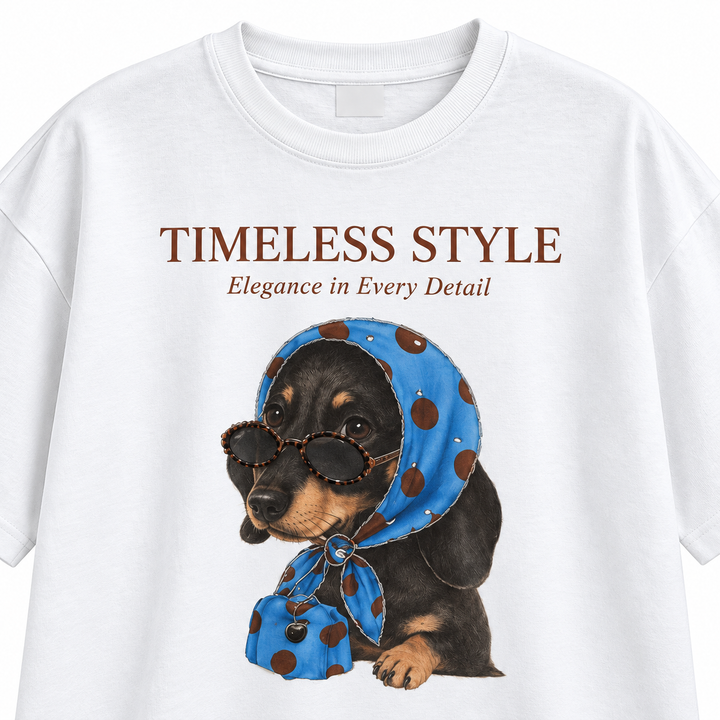 Timeless Style Dachshund Graphic Tee