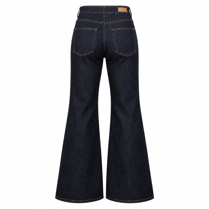 High-Rise Cargo Flare Jeans