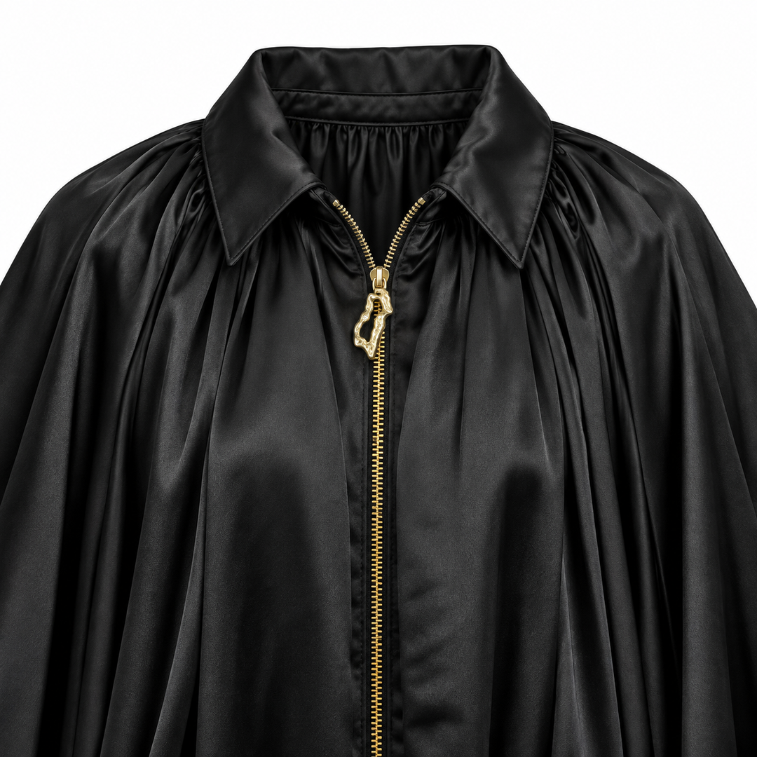 Luxe Satin Balloon Sleeve Two-Piece Set
