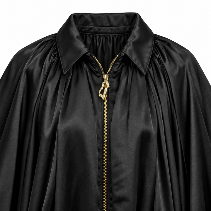 Luxe Satin Balloon Sleeve Two-Piece Set