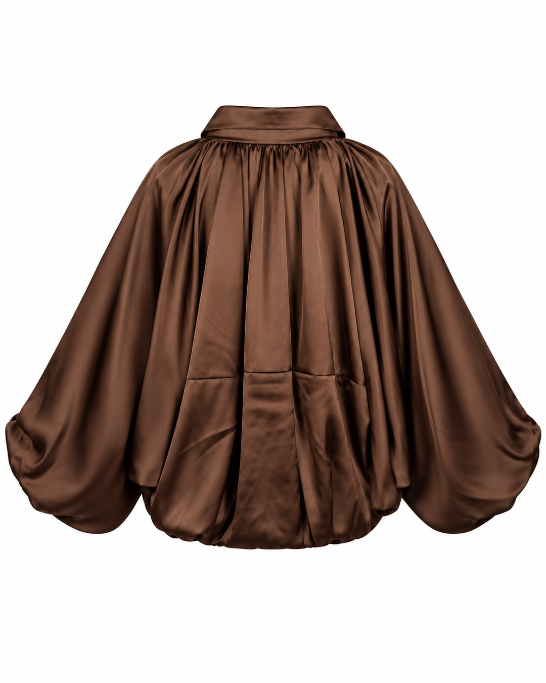 Luxe Satin Balloon Sleeve Two-Piece Set