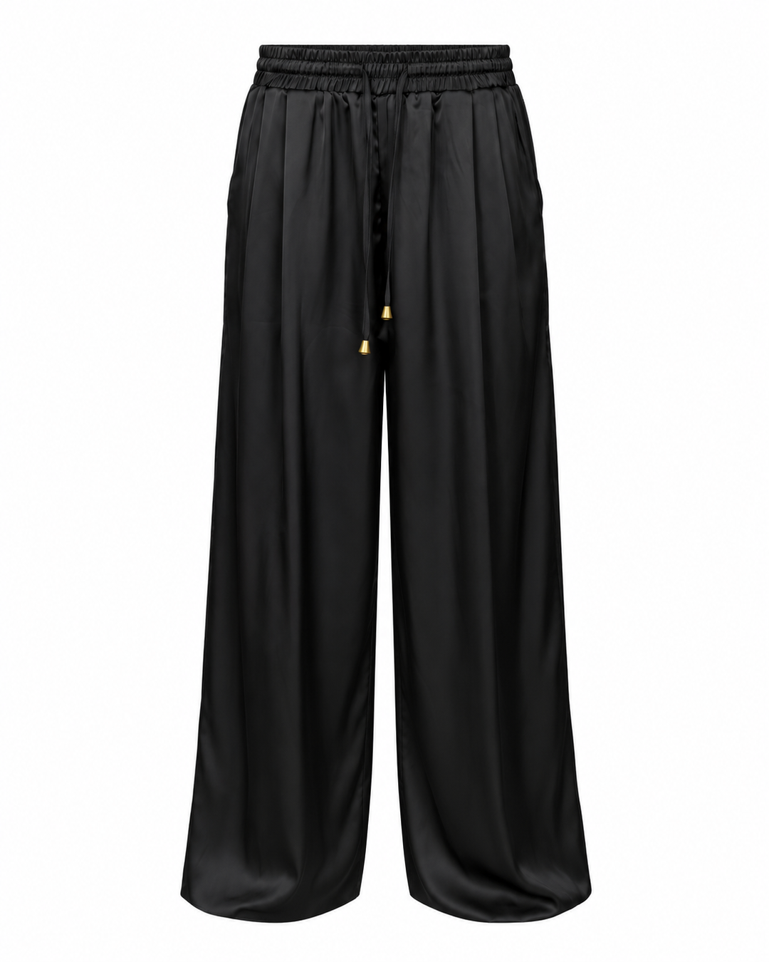 Luxe Satin Balloon Sleeve Two-Piece Set