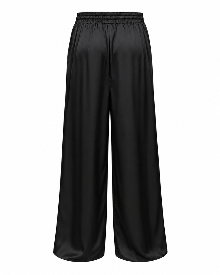Luxe Satin Balloon Sleeve Two-Piece Set
