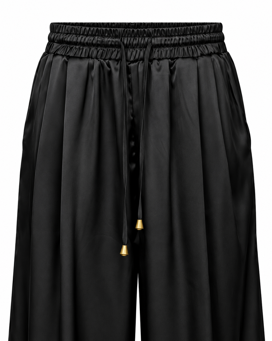 Luxe Satin Balloon Sleeve Two-Piece Set