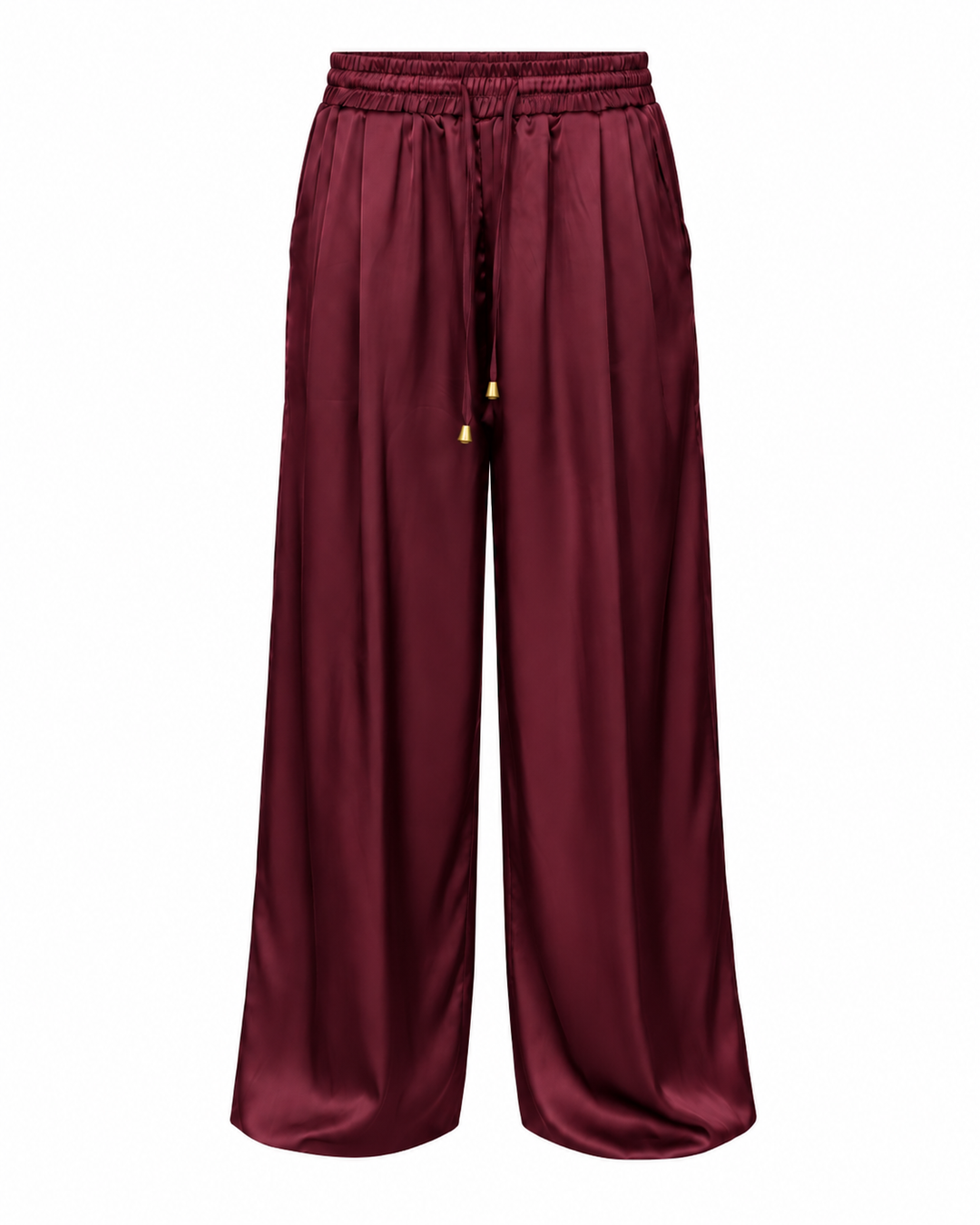 Luxe Satin Balloon Sleeve Two-Piece Set
